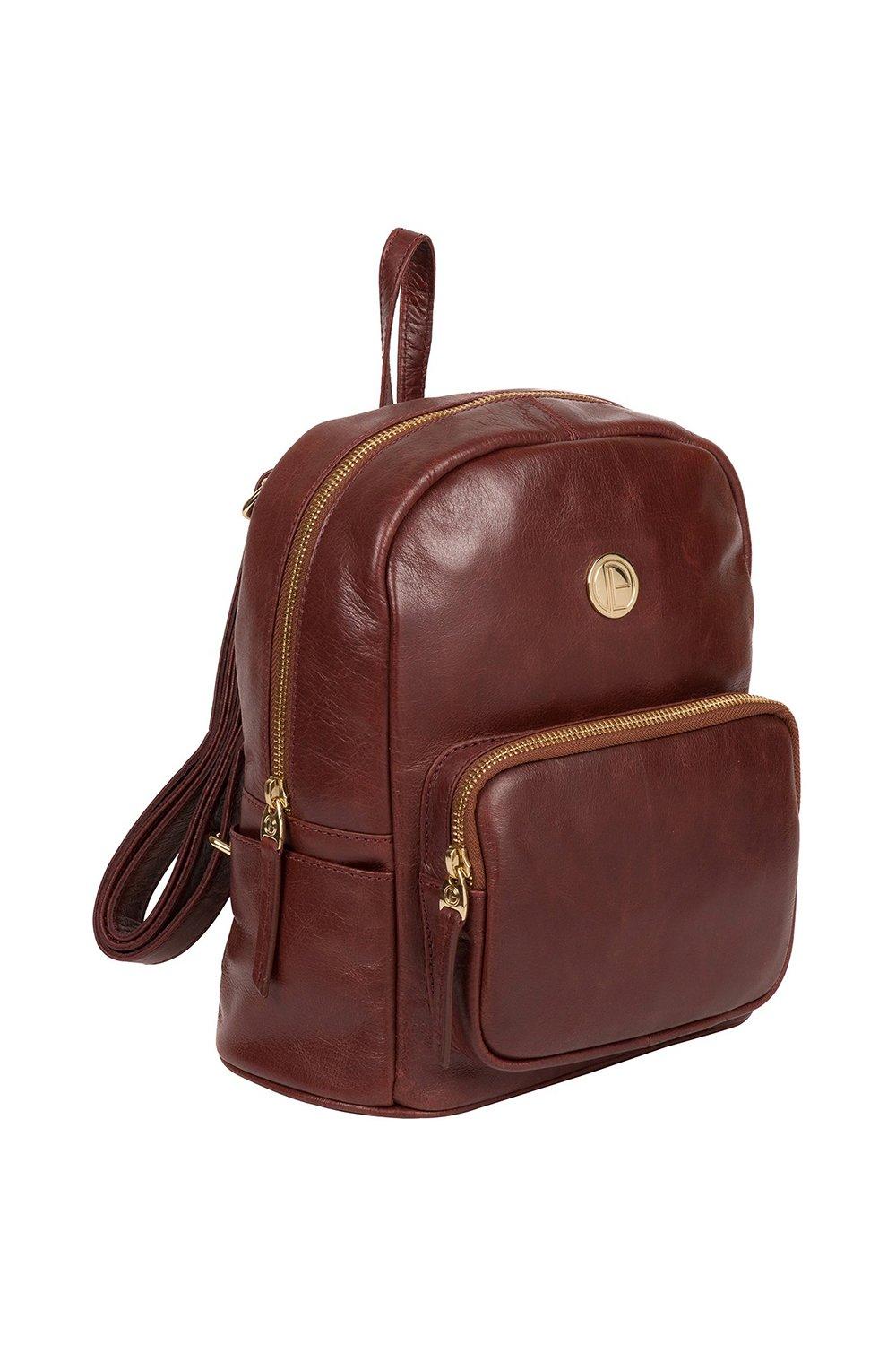 The Philos Brown Leather Backpack
