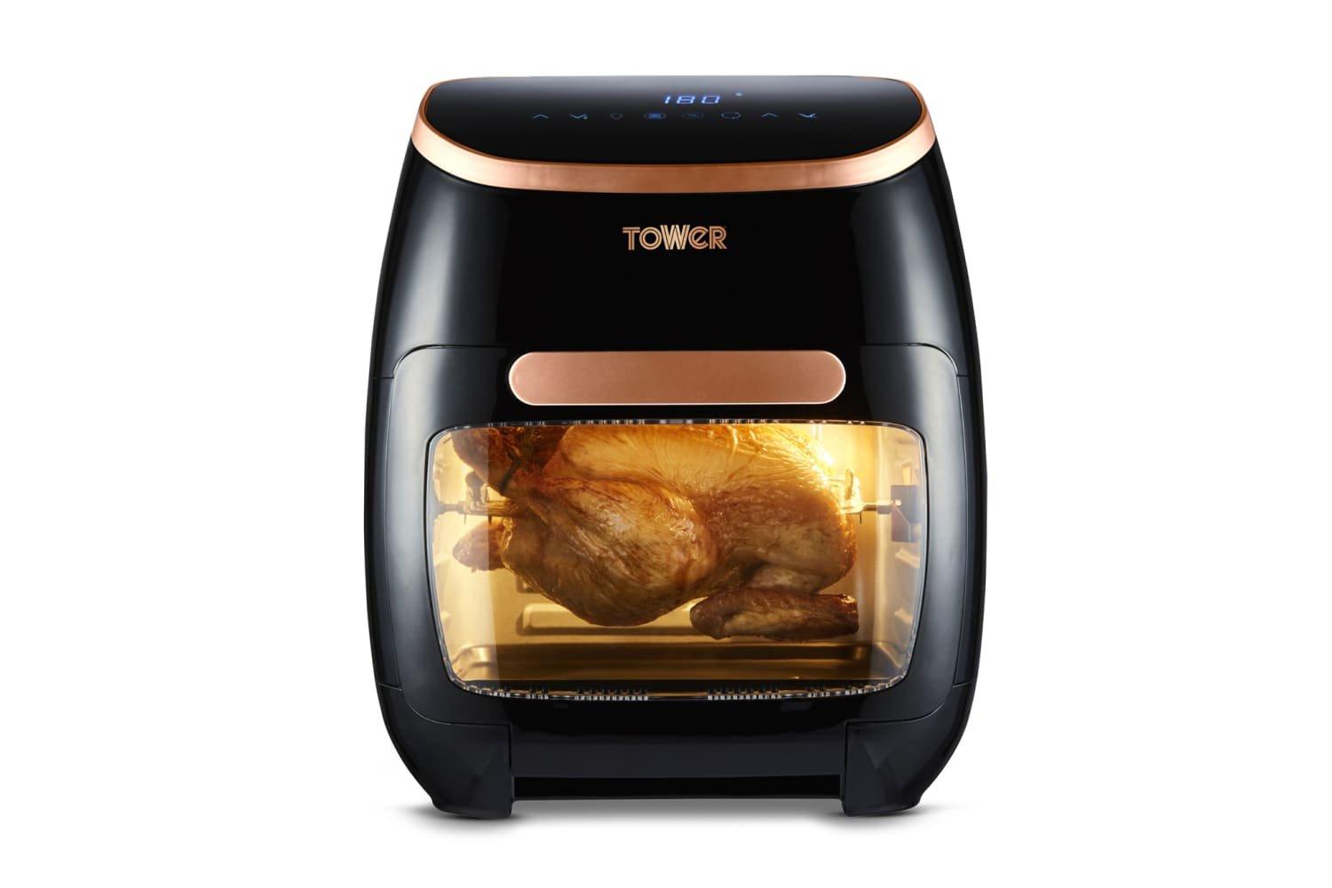 Xpress Pro 2000W 11 Litre 5-in-1  Rose Gold Digital Air Fryer Oven with Rotisserie