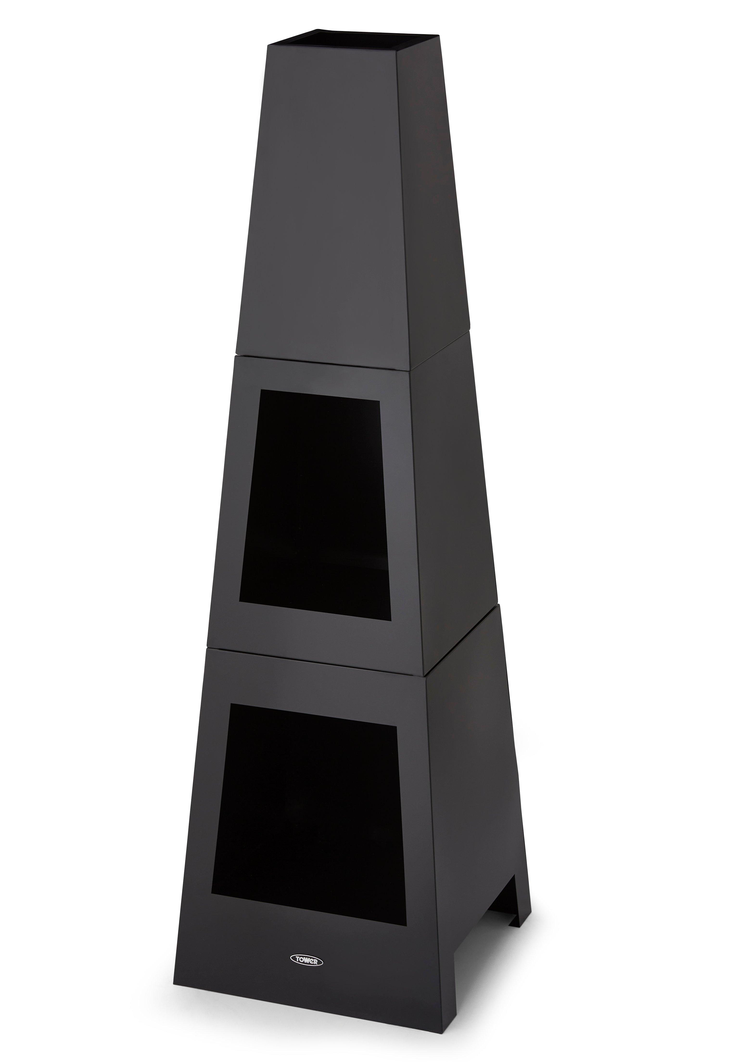 Obelisk Wood Burner Black