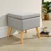 Home Source George Small Fabric Ottoman Storage Stool thumbnail 1
