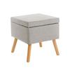 Home Source George Small Fabric Ottoman Storage Stool thumbnail 6