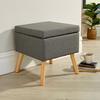 Home Source George Small Fabric Ottoman Storage Stool thumbnail 1