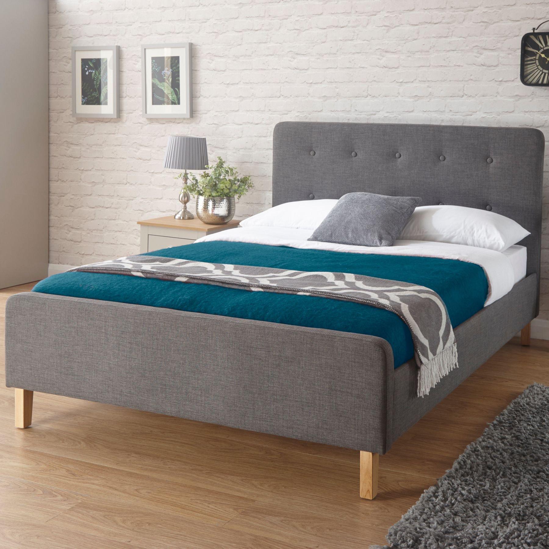 Ashbourne Fabric Upholstered Low End Bed Frame