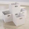 Home Source Cube Pack of Four Canvas Fabric 33x37cm Large Storage Insert Boxes thumbnail 3
