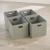 Home Source Cube Pack of Four Canvas Fabric 33x37cm Large Storage Insert Boxes thumbnail 2