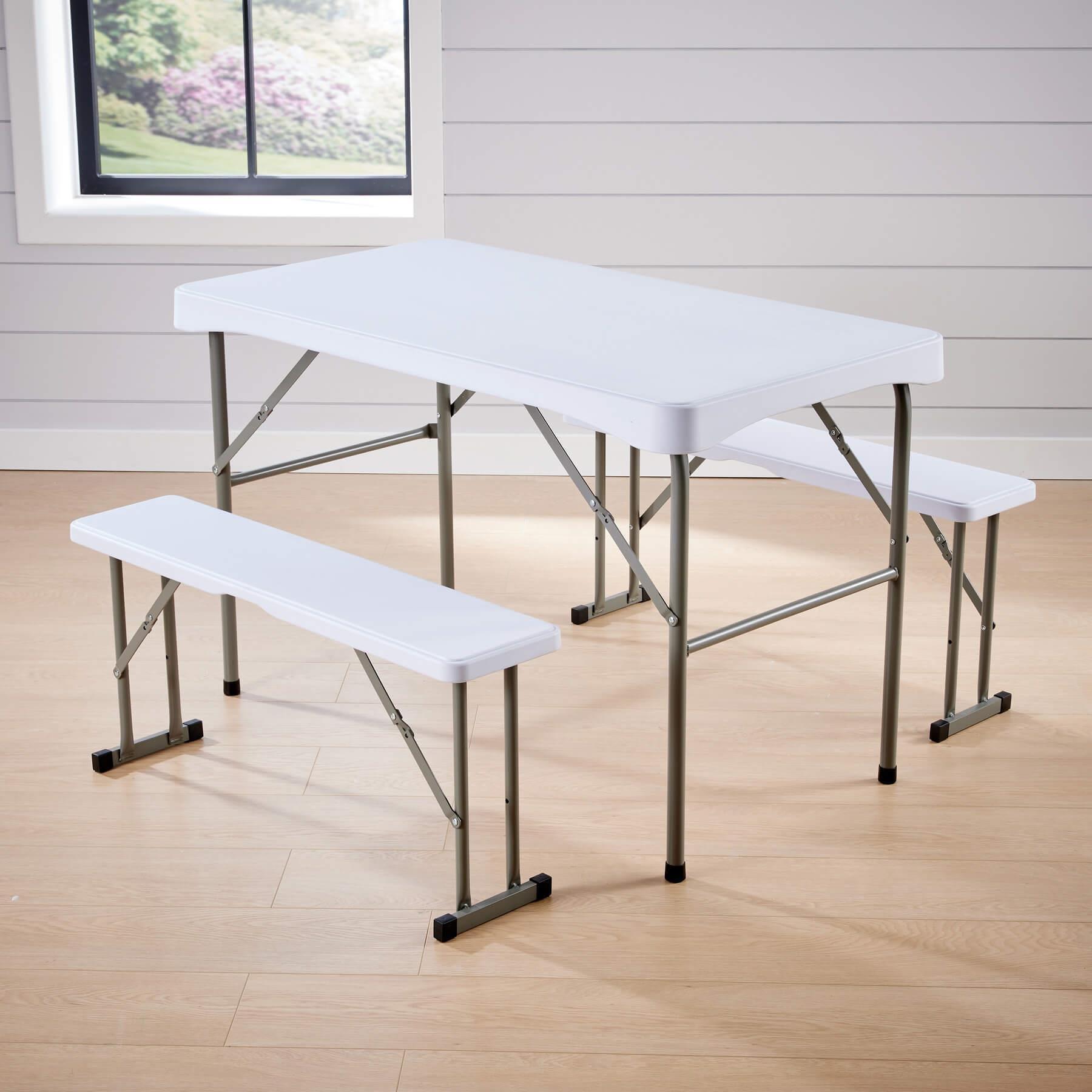 Folding Outdoor Picnic Bench and Table Set