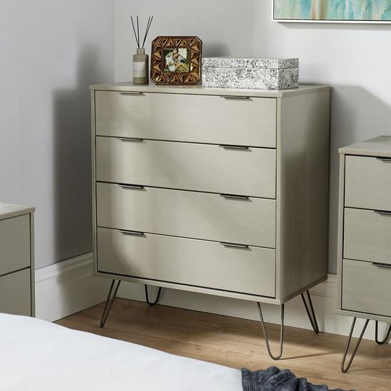 Home Source Acadia Modern Industrial 4 Drawer Chest Storage Unit 1