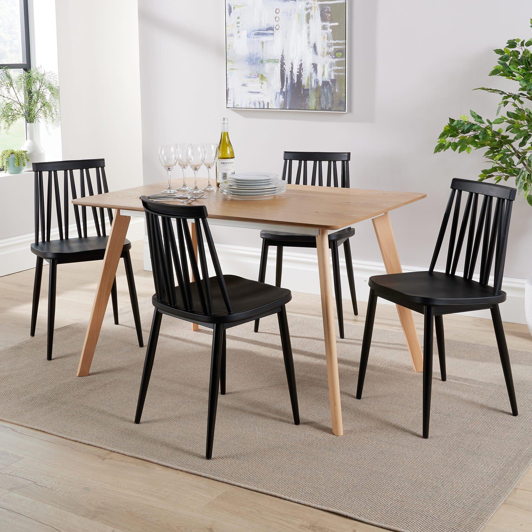 Rayna Table and 4 Lucy Chairs Dining Set