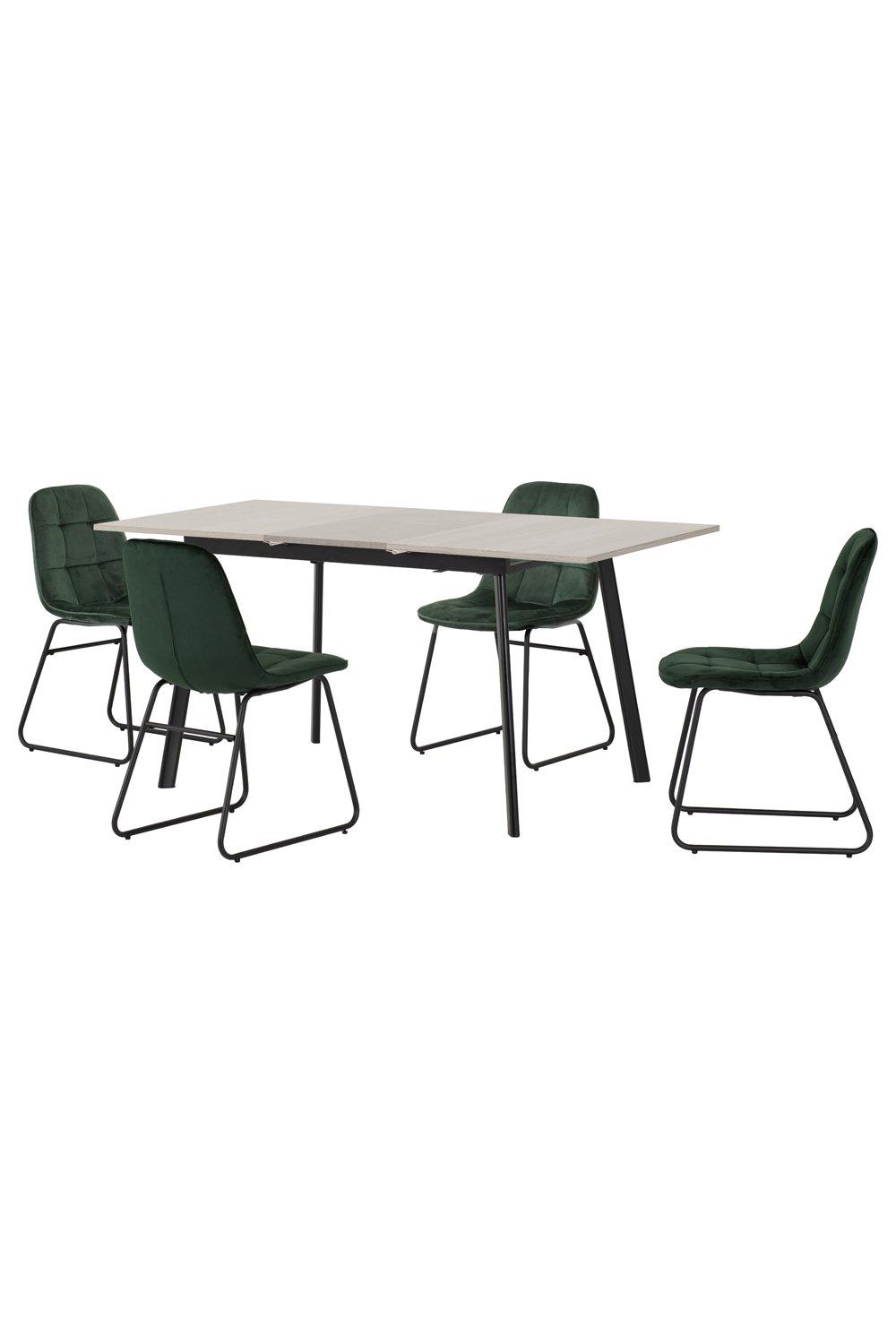 Avery Extending Dining Set with Lukas Chairs