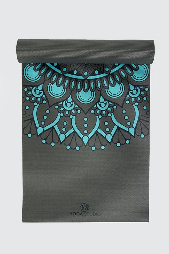Yoga Studio Grey Mandala Designed Yoga Mat 6mm 1