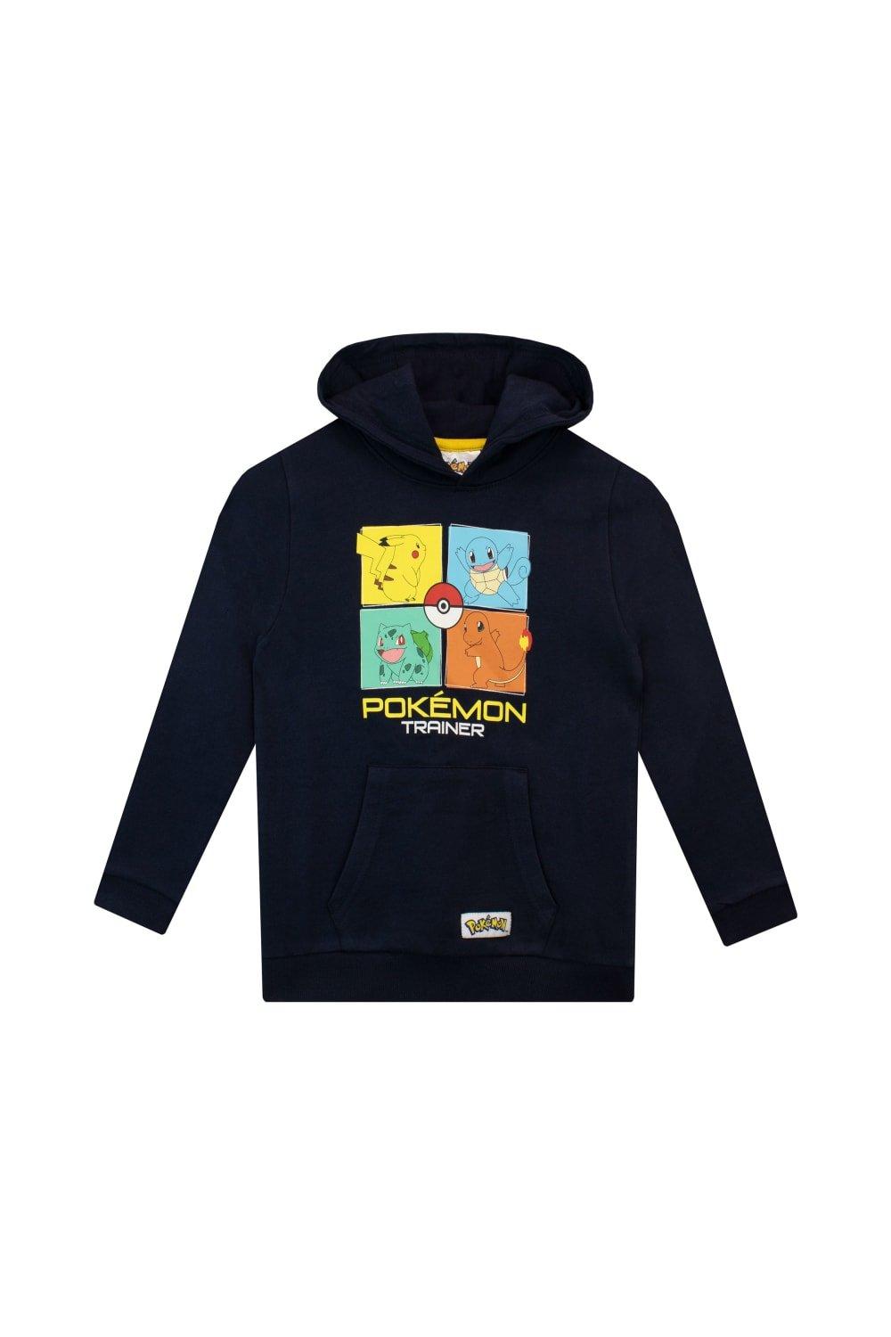 Pikachu Bulbasur Charmander and Squirtle Trainer Hoodie
