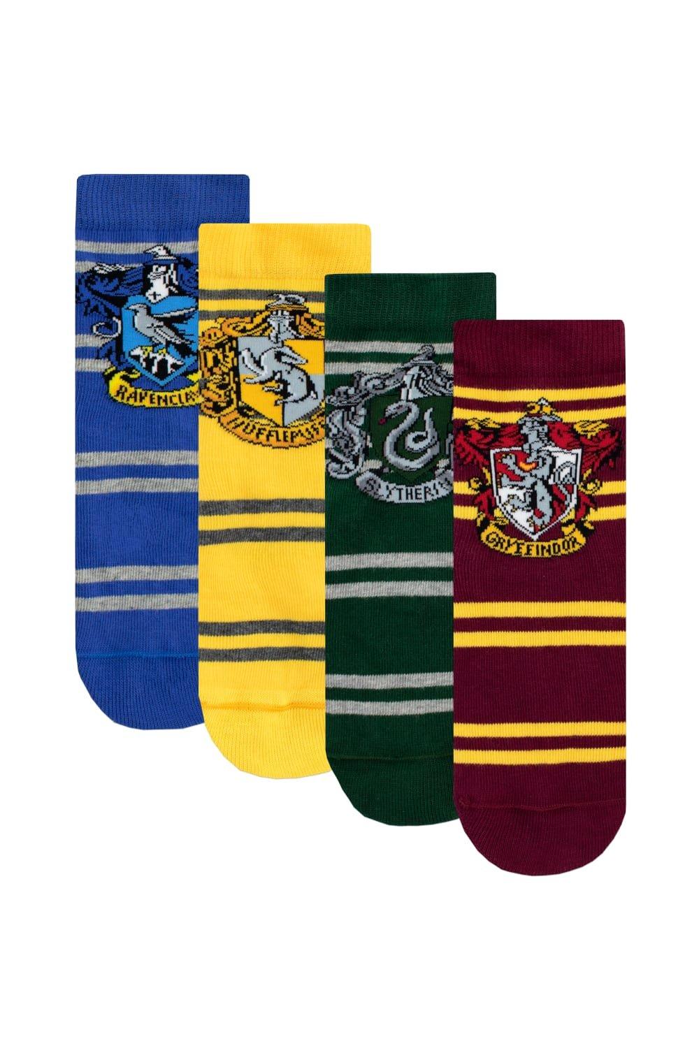 Hogwarts Gryffindor Slytherin Hufflepuff And Ravenclaw Socks 4 Pack