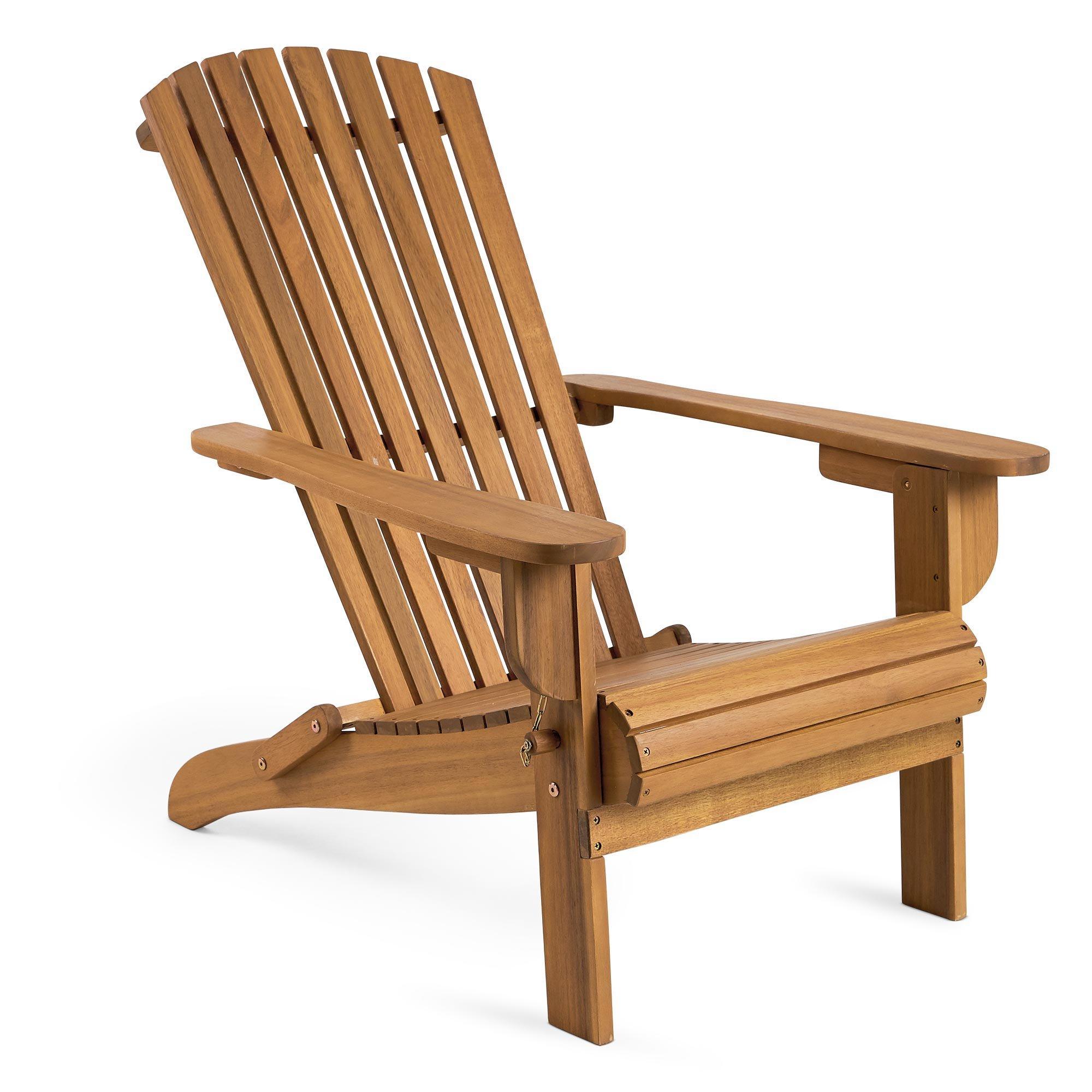 Acacia Hardwood Folding Adirondack Garden Chair