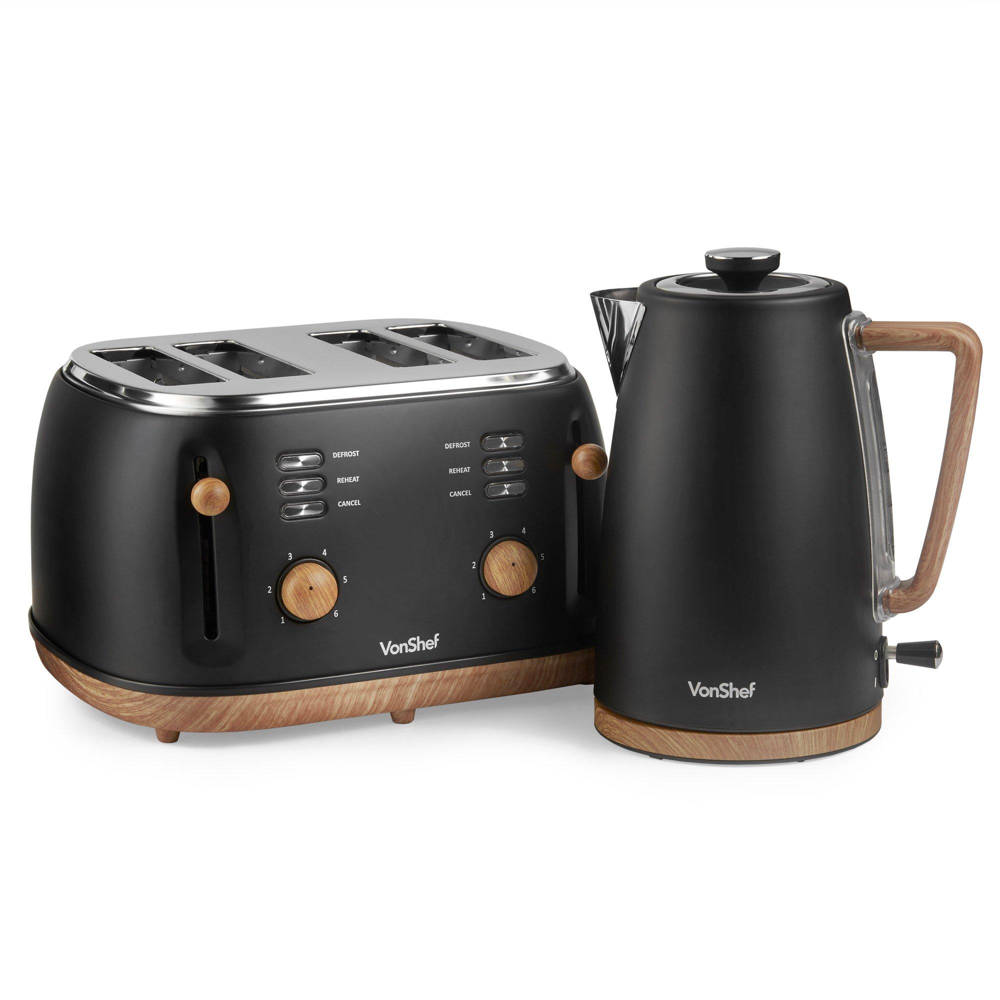 Fika Nordic Rapid Boil Kettle And Four Slice Wide Slot Toaster Set