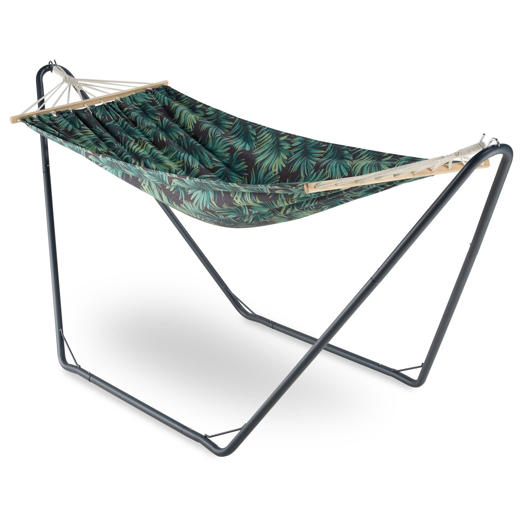 Photos - Garden Furniture VonHaus Palm Leaf Design 1 Person Hammock with Frame 