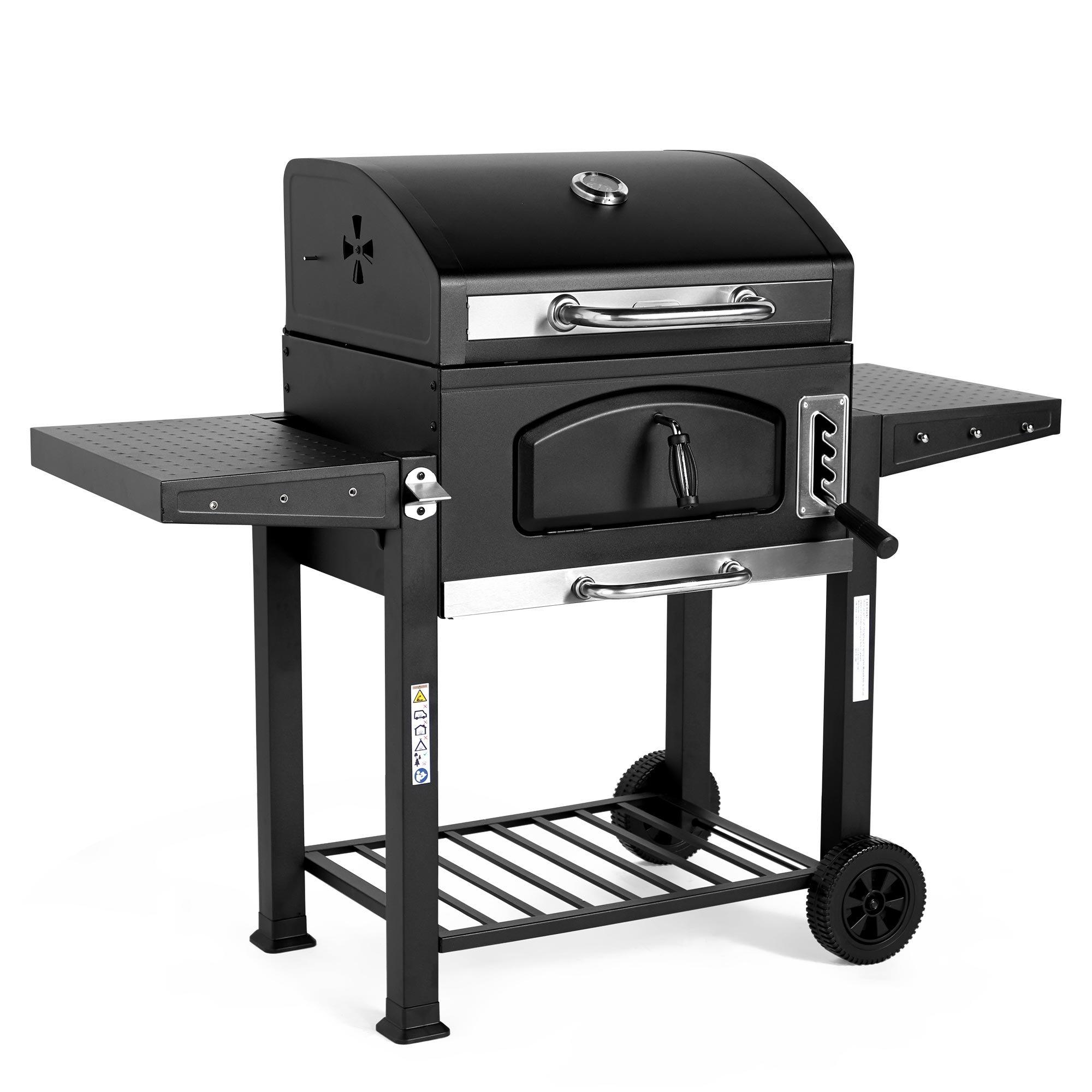 Portable Charcoal BBQ With Side Tables