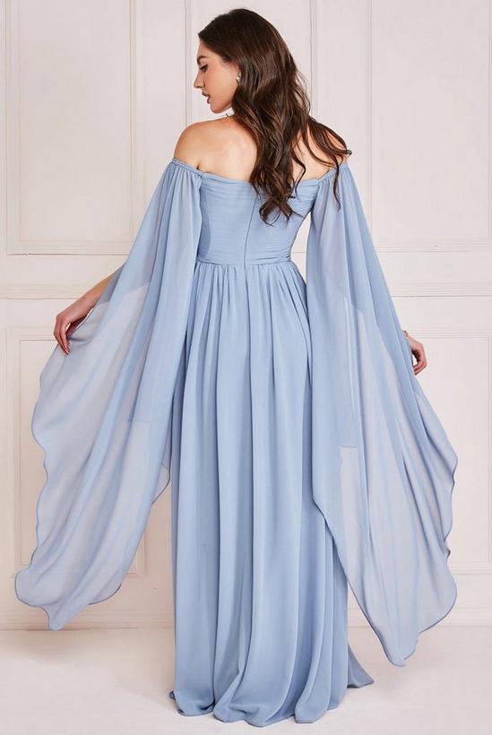 Goddiva Chiffon Off The Shoulder Maxi With Wings 2