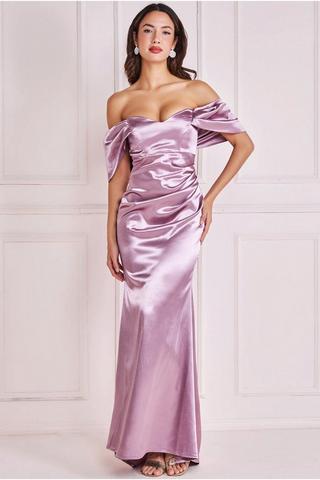 Jolie Moi Bellona Fit & Flare Floral Mesh Knee Length Dress, Coral Pink, 8