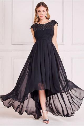 Jessica London Women's Plus Size 2-Piece Flounce Hem Ponte Jacket Dress -  14, Black at  Women's Clothing store
