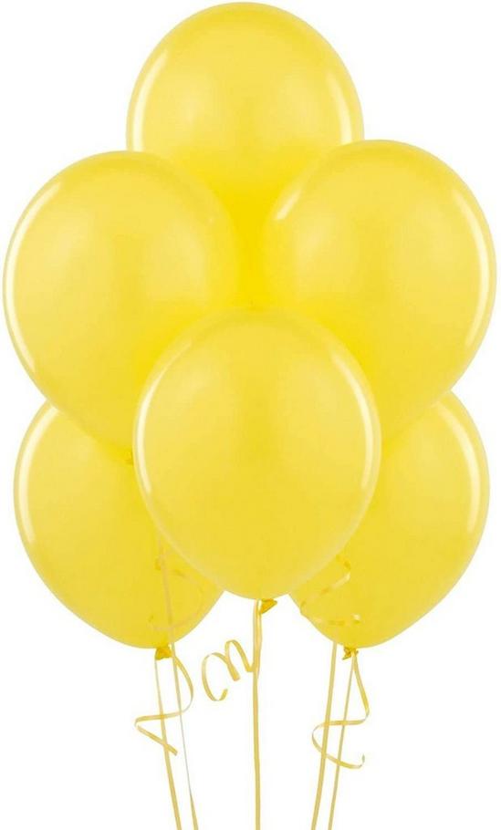 Shatchi Latex Balloons Yellow 12 Inches for all occasions 100pcs 1
