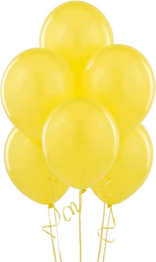 Shatchi Latex Balloons Yellow 12 Inches for all occasions 100pcs 2
