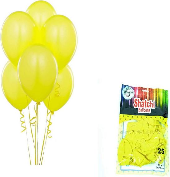 Shatchi Latex Balloons Yellow 12 Inches for all occasions 100pcs 3