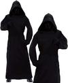 Shatchi Halloween Costume Grim Reaper Phantom of Darkness Fancy Dress Party Outfit One Size Fit,Black thumbnail 3