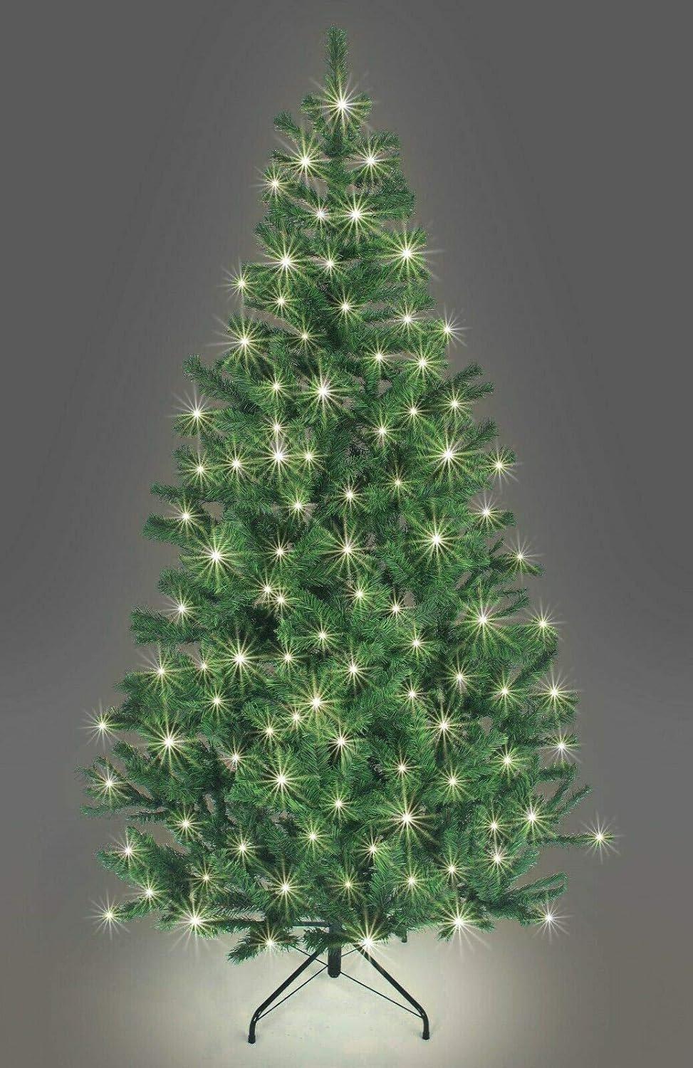 12FT Prelit Green Alaskan Pine Christmas Tree Warm White LEDs