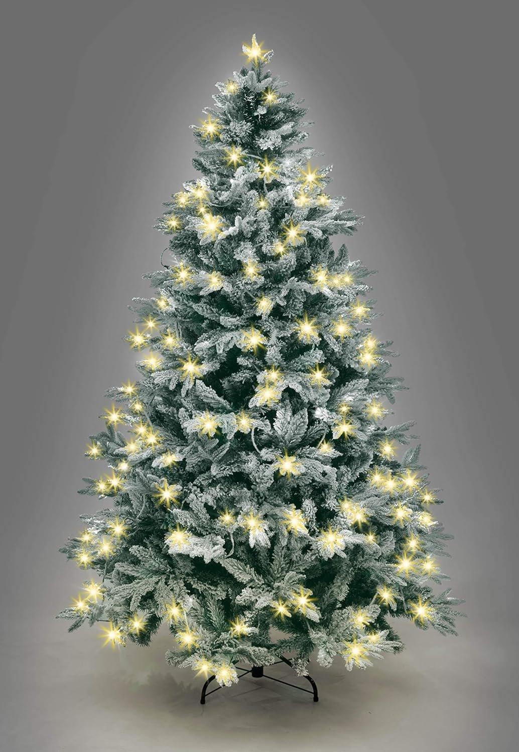 10FT Prelit Green Lapland Fir Christmas Tree Warm White LEDs