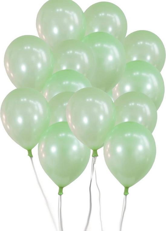 Shatchi Latex Balloons Metallic Light Green 12 Inches for all occasions 25pcs 2