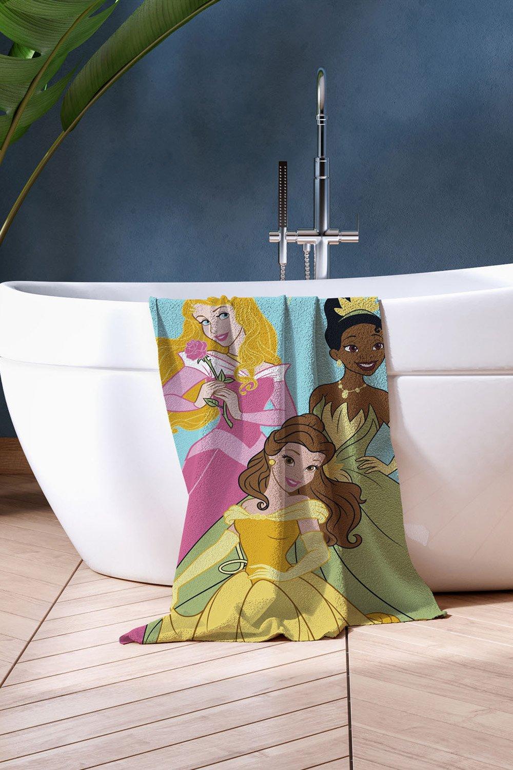 Disney Princess 100% Cotton Kitchen Towels, 2pk-Soft & Absorbent Decorative Kitchen Towels Perfect for Drying Dishes & Hands-Machine Washable