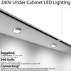 Loops 2x CHROME Round Surface or Flush Under Cabinet Kitchen Light Kit - 240V Mains Powered - Natural White LED thumbnail 1