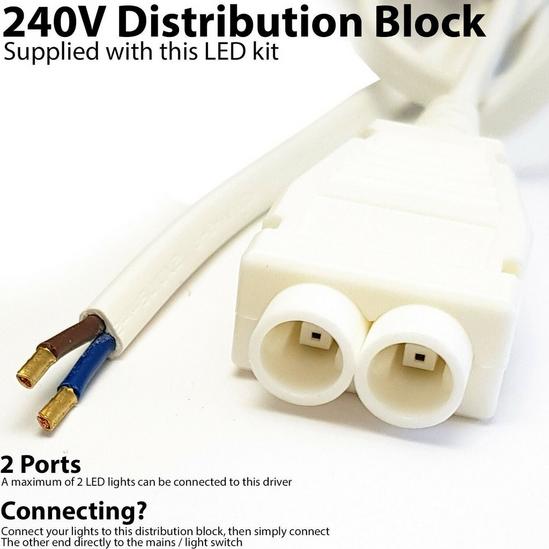 Loops 2x CHROME Round Surface or Flush Under Cabinet Kitchen Light Kit - 240V Mains Powered - Natural White LED 4