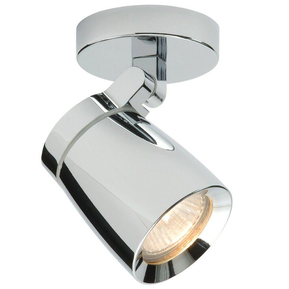 Bathroom Ceiling Adjustable Spotlight Chrome Plate Single Round Modern Downlight