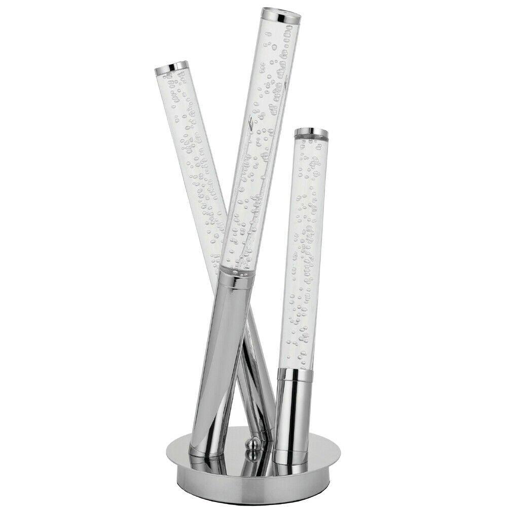 4.5W LED Table Lamp Warm White Unique Chrome Acrylic Multi Rod Arm Bedside Light