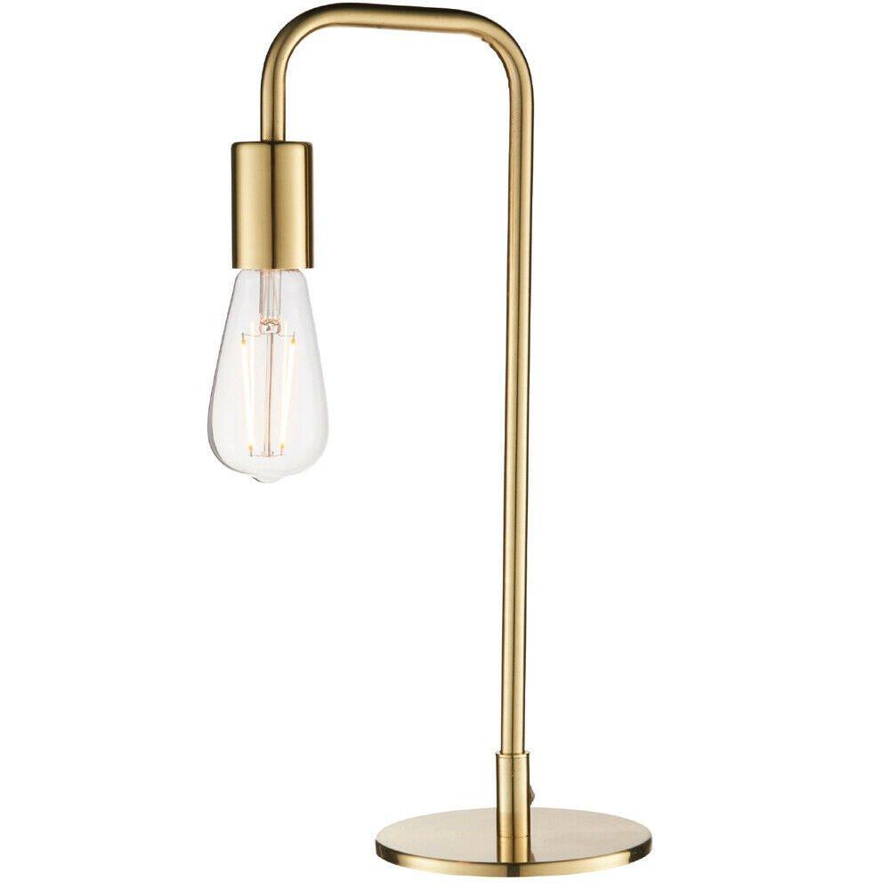 Modern Hangman Table Lamp Brass Industrial Metal Arm Bedside Desk Light Base