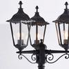 Loops 2 PACK Outdoor Lantern Lamp Post Matt Black & Glass 2.3m Tall 3 Light Bollard thumbnail 3
