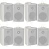Loops Bluetooth Wall Speaker Kit 4 Zone Stereo Amp & 8x White Wall Background Music thumbnail 5
