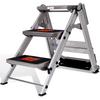 Loops 0.7m PREMIUM TRADE Folding Step Ladders 3 Tread Anti Slip Aluminium Safety Steps thumbnail 3