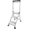 Loops 0.7m PREMIUM JUMBO Folding Step Ladders 3 Tread Anti Slip Aluminium Safety Steps thumbnail 1