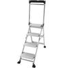 Loops 0.9m PREMIUM JUMBO Folding Step Ladders 4 Tread Anti Slip Aluminium Safety Steps thumbnail 1