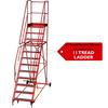 Loops 11 Tread HEAVY DUTY Mobile Warehouse Stairs Anti Slip Steps 3.48m Safety Ladder thumbnail 1