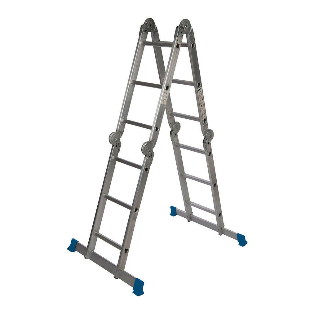 3.6m Multipurpose Lightweight Ladder & Platform 12 Rung Step / Stair / Extension