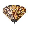 Loops Tiffany Glass Flush Ceiling Light - Dimmable LED Lamp - 2 x 60W E27 GLS Required thumbnail 5