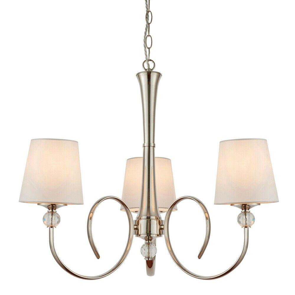 Luxury Hanging Ceiling Pendant Light Bright Nickel Marble Silk 8 Lamp Chandelier