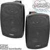 Loops Outdoor Bluetooth Speaker Kit 4x 60W Black Stereo Amplifier Garden BBQ Parties thumbnail 5