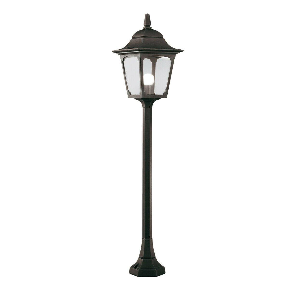 Outdoor IP44 1 Bulb Short Mini Lamp Post Pillar Black LED E27 100W d00308