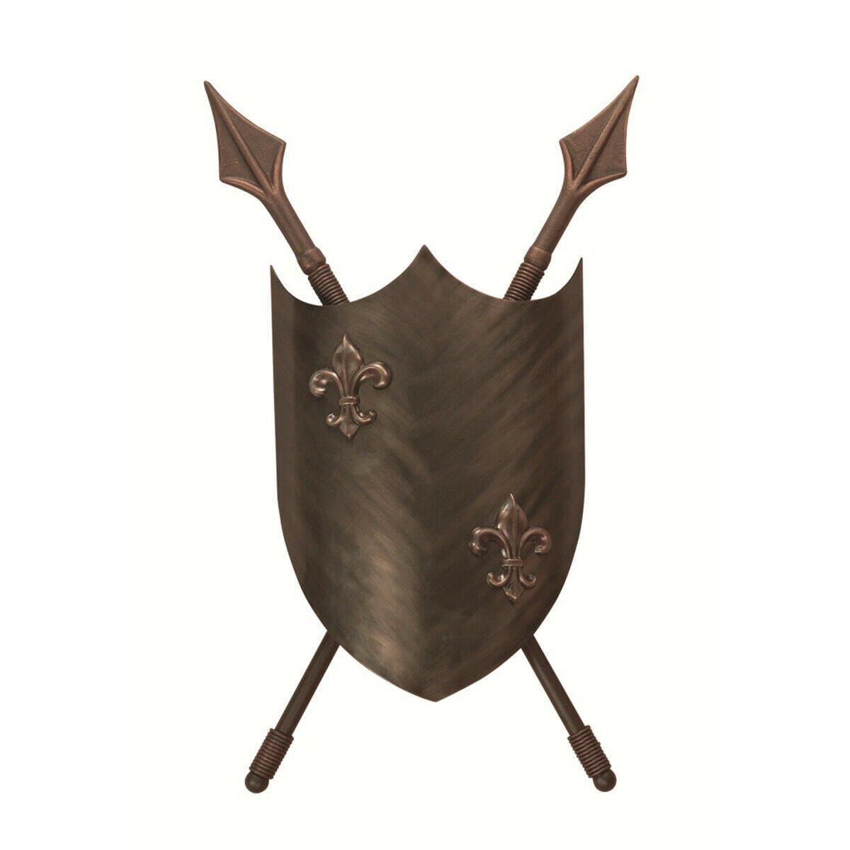 Twin Wall Light Coat of Arms Design Unique Burnished Bronze LED GU10 35W