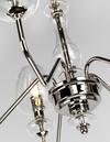 Loops 5 Bulb Chandelier Highly Polished Nickel Finish Clear Glass Shades LED E14 40W thumbnail 2