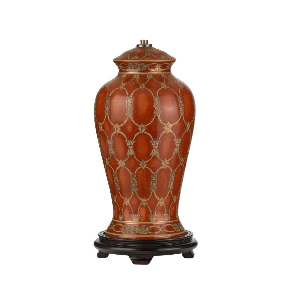 Table Lamp   Ceramic Base Traditional Terracotta LED E27 60W Bulb